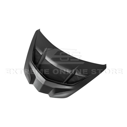 Corvette C8 ZR1 MATTE BLACK Front Bumper Vented Extractor Hood image 31