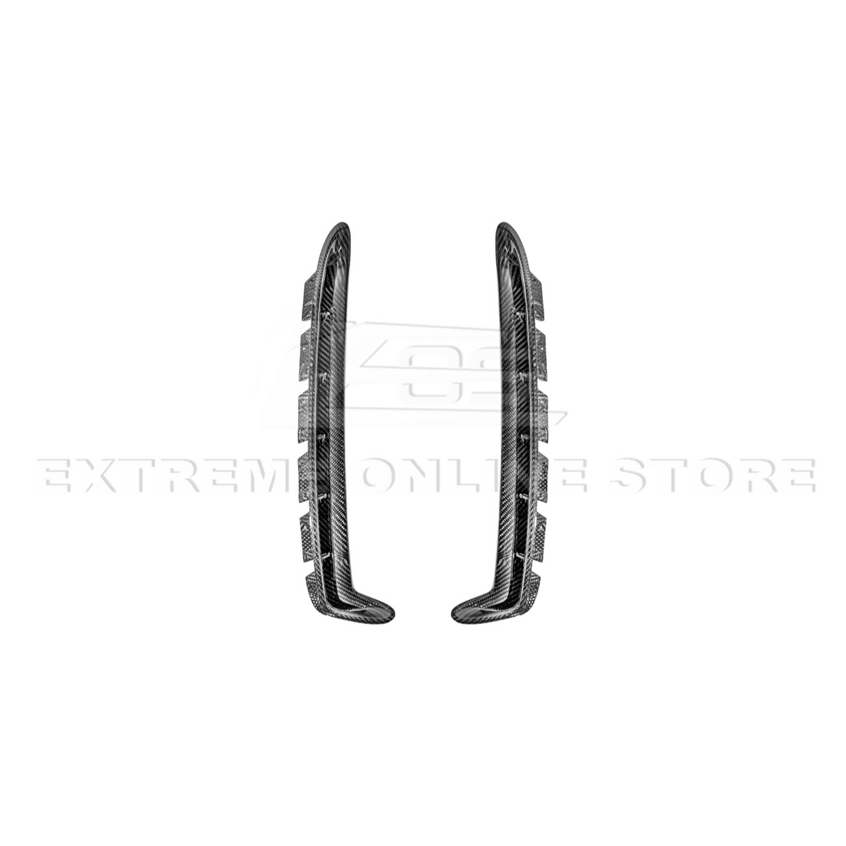 2015-20 Ford Mustang DRY Carbon Fiber Front Side Fender Vent Cover image 13