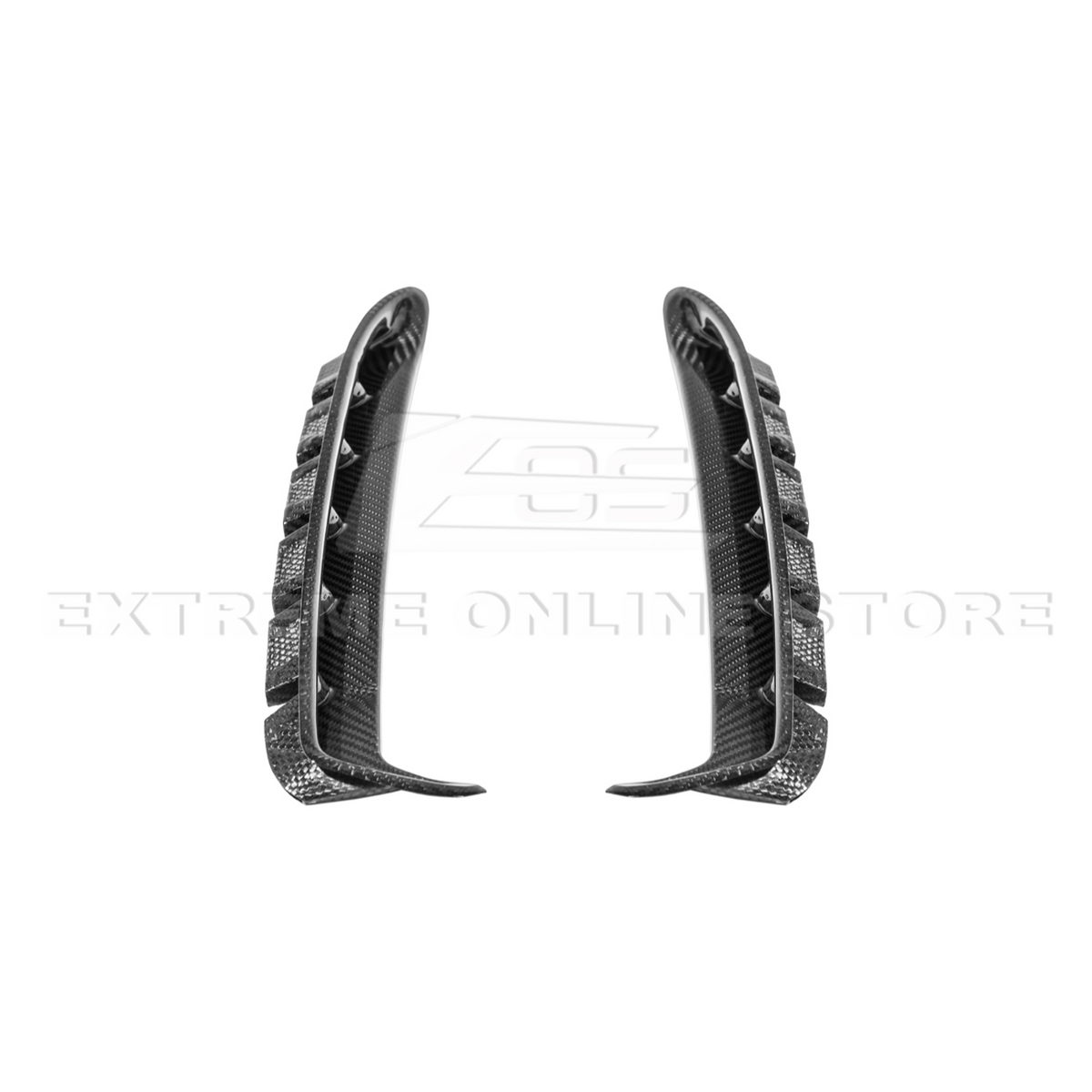 2015-20 Ford Mustang DRY Carbon Fiber Front Side Fender Vent Cover image 14