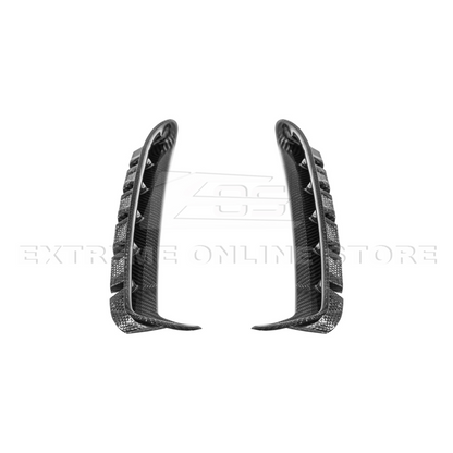 2015-20 Ford Mustang DRY Carbon Fiber Front Side Fender Vent Cover image 14