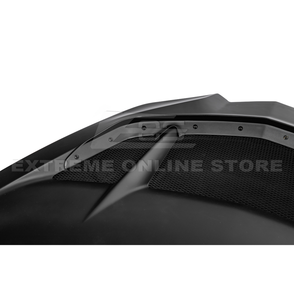 Corvette C8 ZR1 MATTE BLACK Front Bumper Vented Extractor Hood image 33