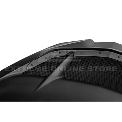 Corvette C8 ZR1 MATTE BLACK Front Bumper Vented Extractor Hood image 33