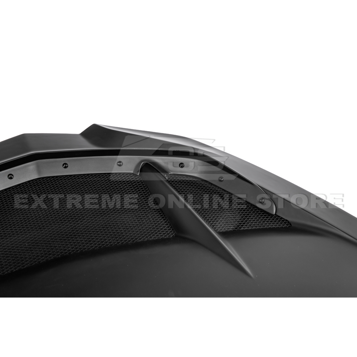 Corvette C8 ZR1 MATTE BLACK Front Bumper Vented Extractor Hood image 35
