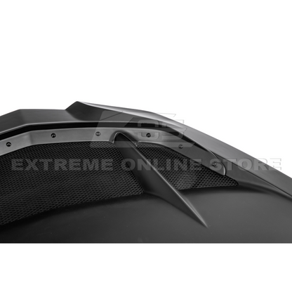Corvette C8 ZR1 MATTE BLACK Front Bumper Vented Extractor Hood image 35