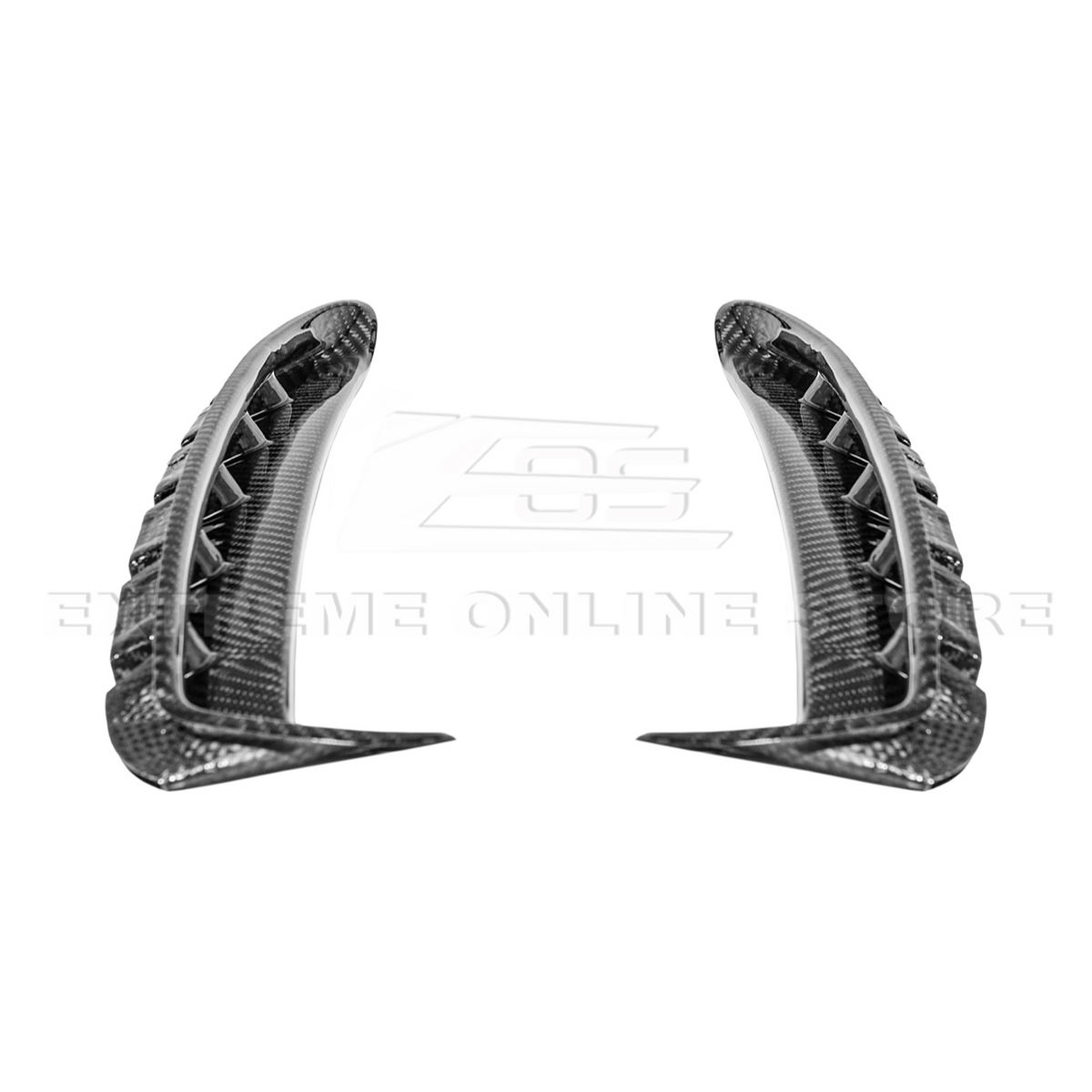 2015-20 Ford Mustang DRY Carbon Fiber Front Side Fender Vent Cover image 15
