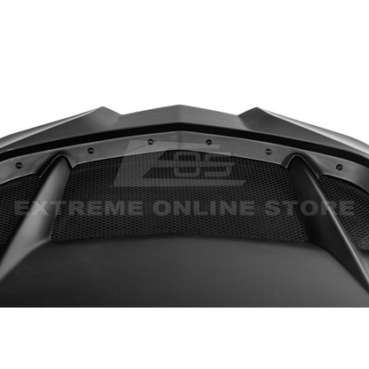 Corvette C8 ZR1 MATTE BLACK Front Bumper Vented Extractor Hood image 34