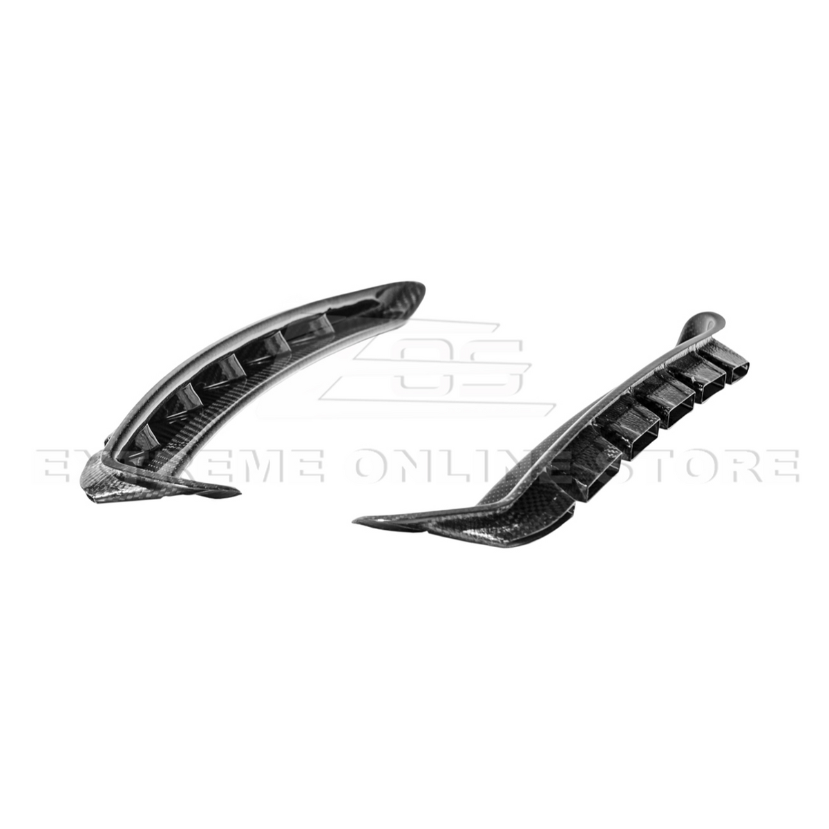 2015-20 Ford Mustang DRY Carbon Fiber Front Side Fender Vent Cover image 19