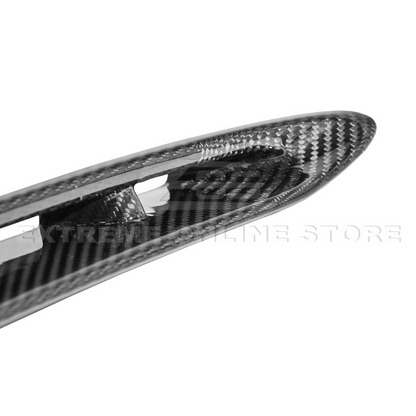2015-20 Ford Mustang DRY Carbon Fiber Front Side Fender Vent Cover image 18