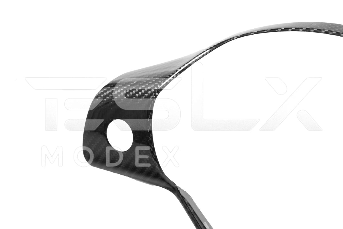 2020-23 Tesla Model 3 20-24Y Carbon Fiber Interior Steering Wheel Cover image 12