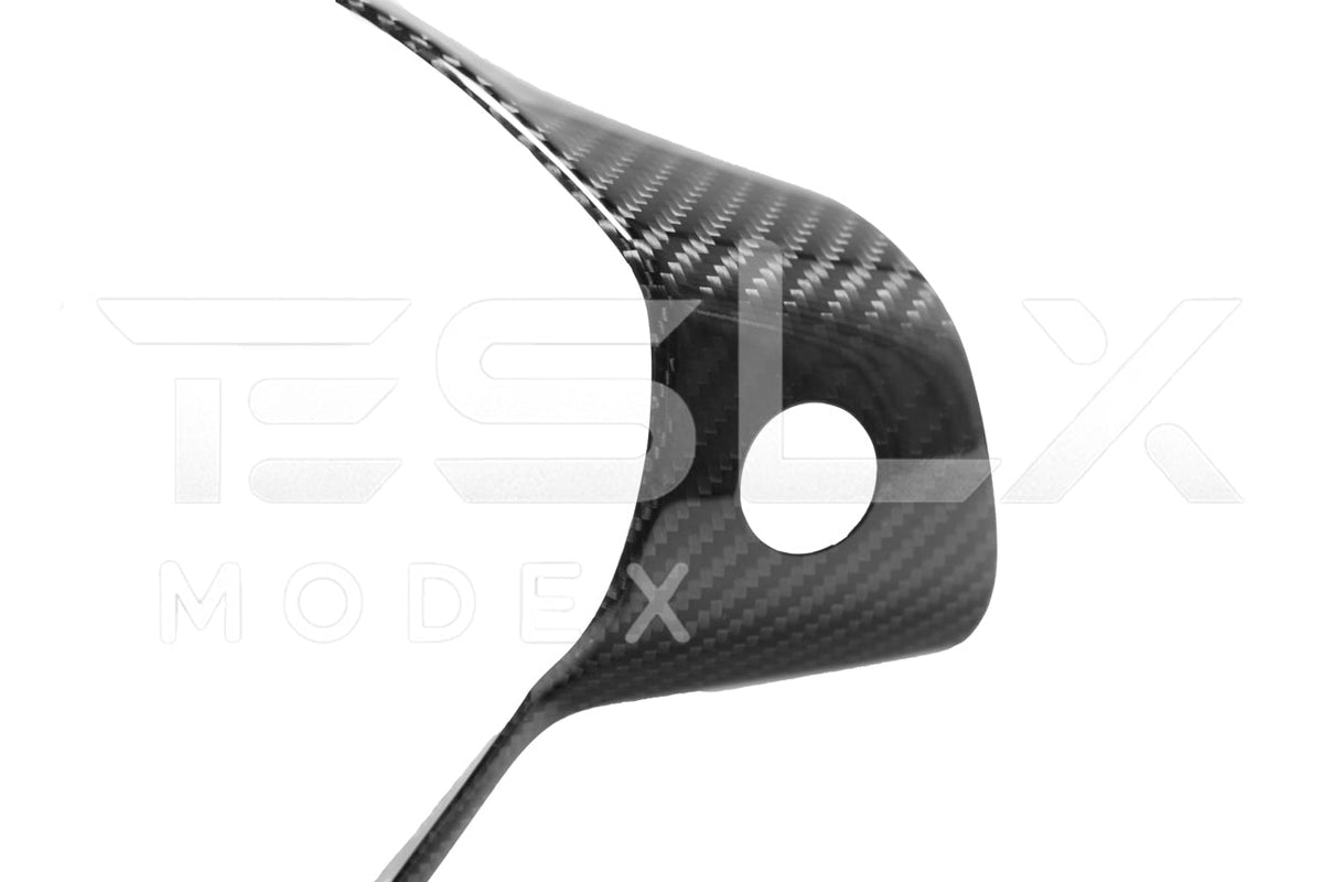 2020-23 Tesla Model 3 20-24Y Carbon Fiber Interior Steering Wheel Cover image 13