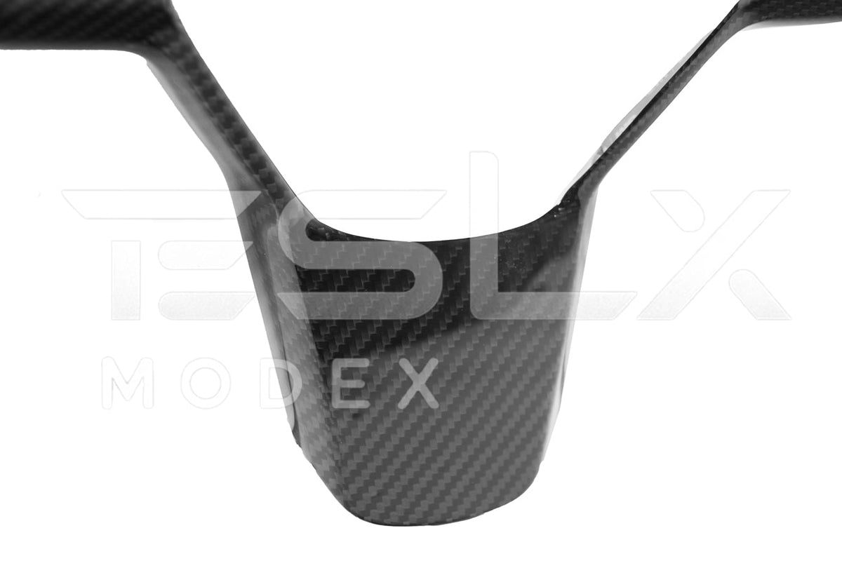 2020-23 Tesla Model 3 20-24Y Carbon Fiber Interior Steering Wheel Cover image 10