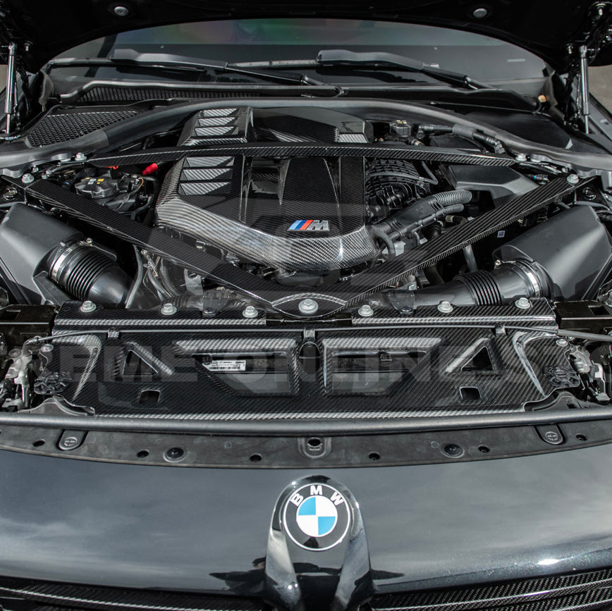 2021-Up BMW G80 M3 G82 M4 DRY Carbon Fiber Engine Strut Brace Bracket Tower Bars image 4