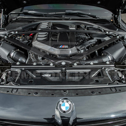 2021-Up BMW G80 M3 G82 M4 DRY Carbon Fiber Engine Strut Brace Bracket Tower Bars image 4