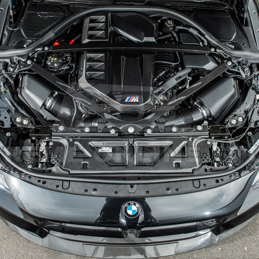 2021-Up BMW G80 M3 G82 M4 DRY Carbon Fiber Engine Strut Brace Bracket Tower Bars image 5