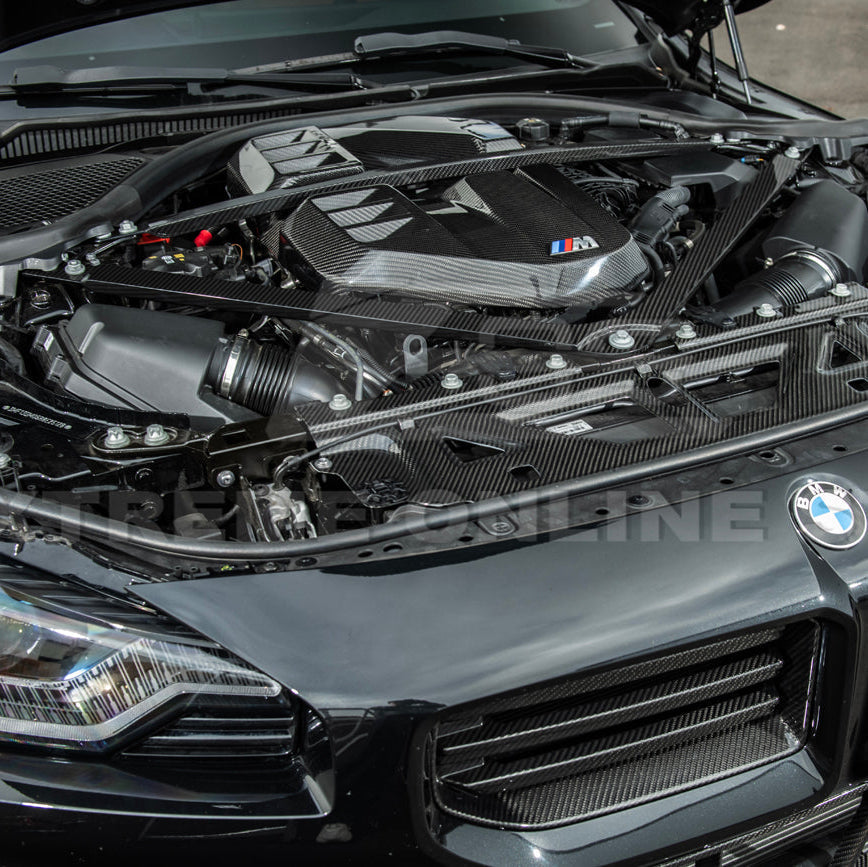 2021-Up BMW G80 M3 G82 M4 DRY Carbon Fiber Engine Strut Brace Bracket Tower Bars image 8