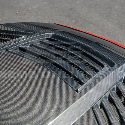 2024-Up Ford Mustang Front Super Snake Style Bumper Hood Vented Cover image 13
