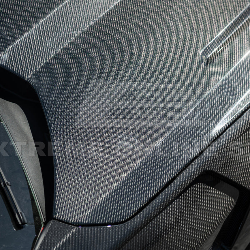 2024-Up Ford Mustang Front Super Snake Style Bumper Hood Vented Cover image 15