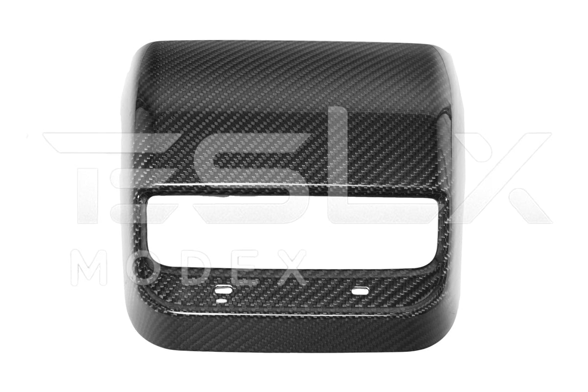 2020-23 Tesla Model 3 20-24 Y Carbon Fiber Interior Rear Air Outlet Cover image 10