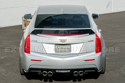 2016-19 Cadillac ATS-V Sedan Carbon Fiber Rear Trunk Lid Wickerbill Spoiler image 22
