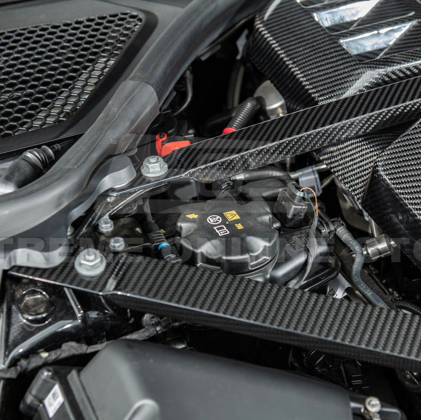 2021-Up BMW G80 M3 G82 M4 DRY Carbon Fiber Engine Strut Brace Bracket Tower Bars image 11