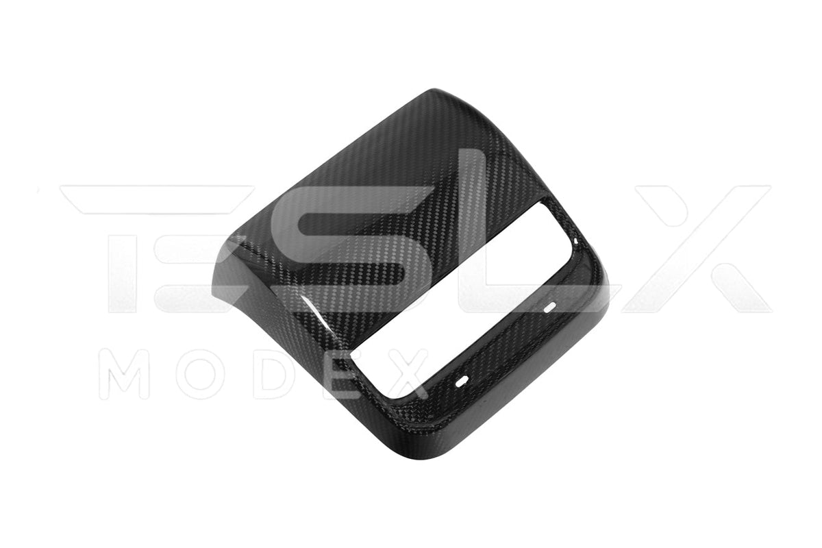 2020-23 Tesla Model 3 20-24 Y Carbon Fiber Interior Rear Air Outlet Cover image 9