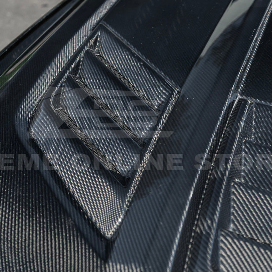 2024-Up Ford Mustang Front Super Snake Style Bumper Hood Vented Cover image 19
