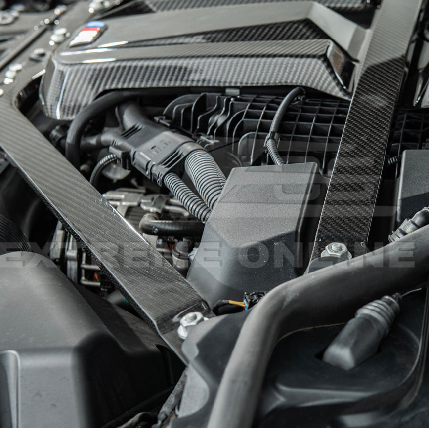 2021-Up BMW G80 M3 G82 M4 DRY Carbon Fiber Engine Strut Brace Bracket Tower Bars image 14