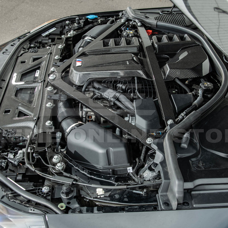 2021-Up BMW G80 M3 G82 M4 DRY Carbon Fiber Engine Strut Brace Bracket Tower Bars image 15