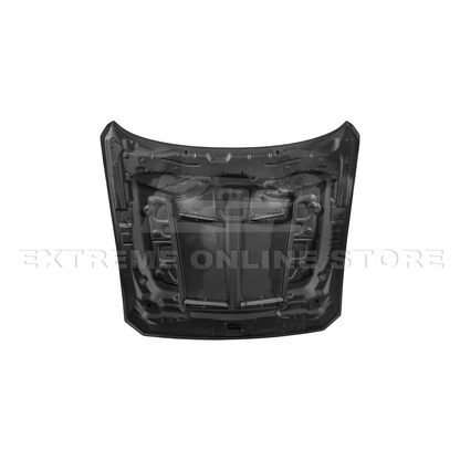 2024-Up Ford Mustang Super Snake Style CARBON FIBER Front Bumper Hood Vented Cover image 29