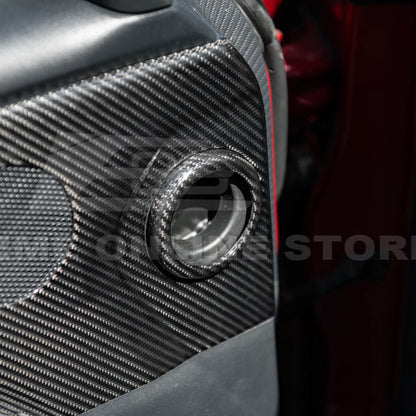 2024-Up Ford Mustang S650 | Dry CARBON FIBER Interior Door Speaker Cover Pairs image 7