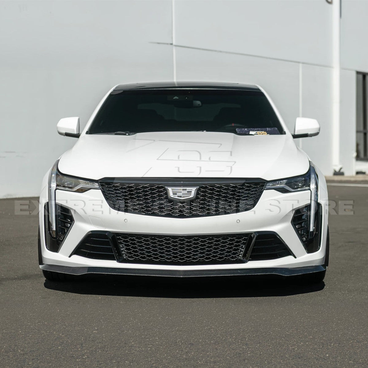 2020-Up Cadillac CT4-V Blackwing CARBON FIBER Front Splitter Side Wheel Arch image 5