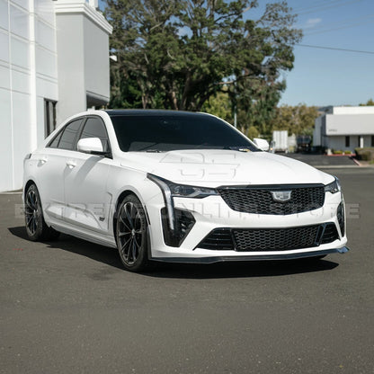 2020-Up Cadillac CT4-V Blackwing CARBON FIBER Front Splitter Side Wheel Arch image 6