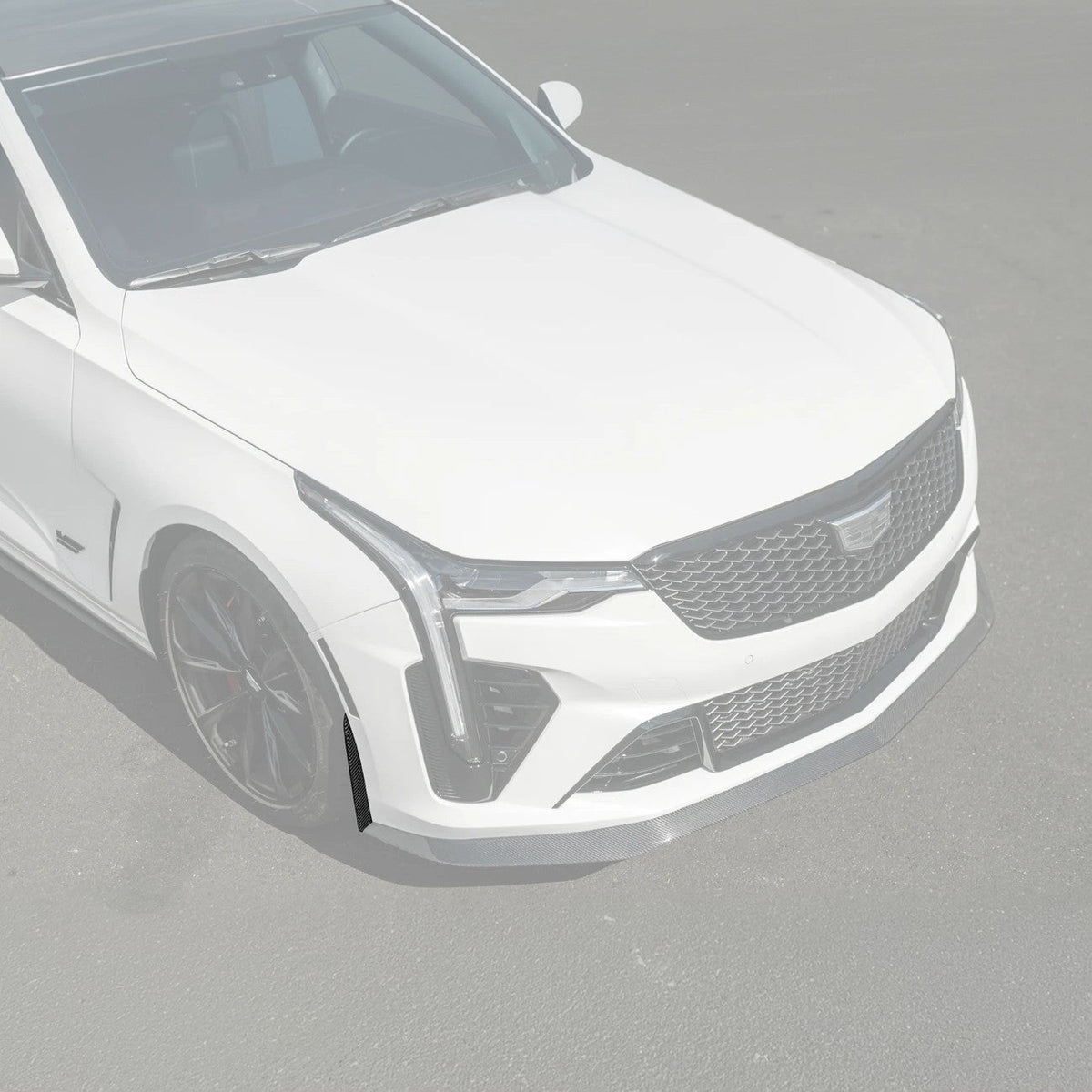 2020-Up Cadillac CT4-V Blackwing CARBON FIBER Front Splitter Side Wheel Arch image 3