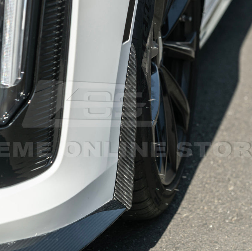 2020-Up Cadillac CT4-V Blackwing CARBON FIBER Front Splitter Side Wheel Arch image 11