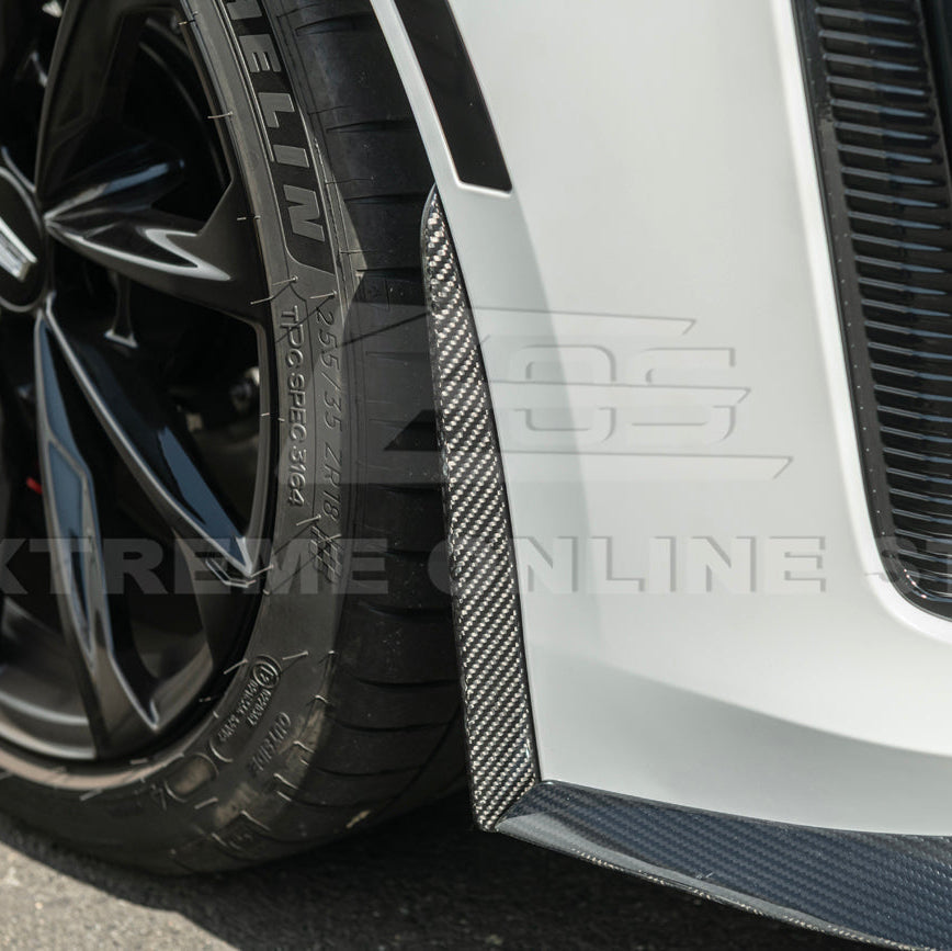 2020-Up Cadillac CT4-V Blackwing CARBON FIBER Front Splitter Side Wheel Arch image 12
