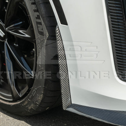 2020-Up Cadillac CT4-V Blackwing CARBON FIBER Front Splitter Side Wheel Arch image 12