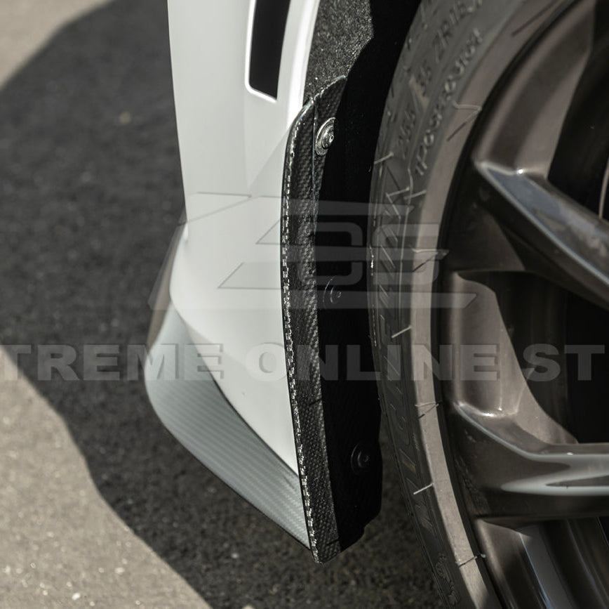 2020-Up Cadillac CT4-V Blackwing CARBON FIBER Front Splitter Side Wheel Arch image 13