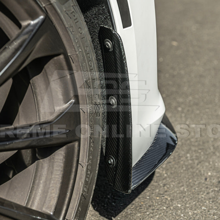 2020-Up Cadillac CT4-V Blackwing CARBON FIBER Front Splitter Side Wheel Arch image 14