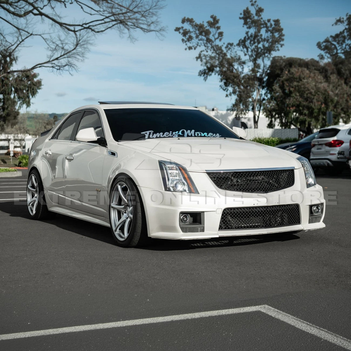2009-15 Cadillac CTS-V Front Upper Lower Badgeless Grille image 8