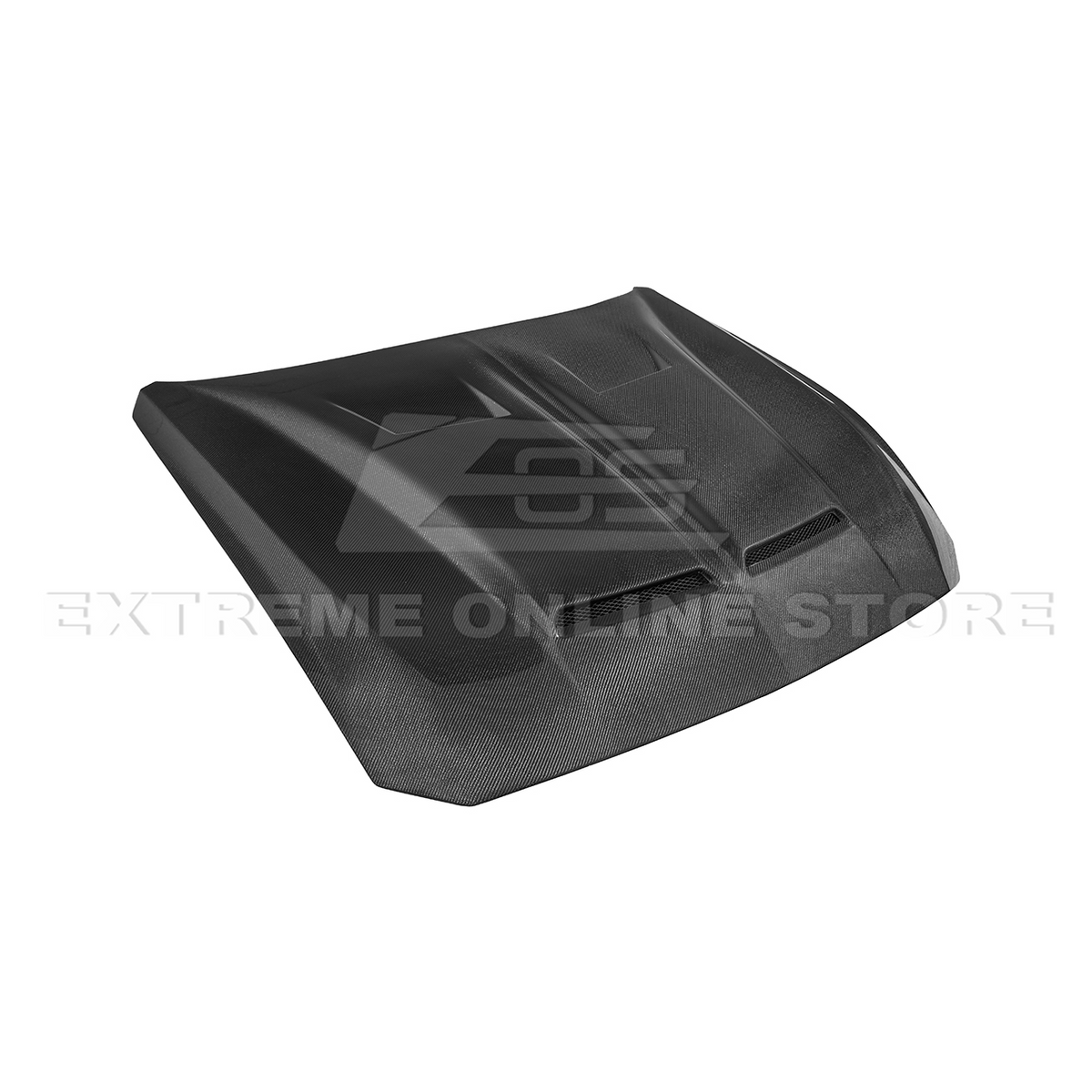 2024-Up Ford Mustang Super Snake Style CARBON FIBER Front Bumper Hood Vented Cover image 24