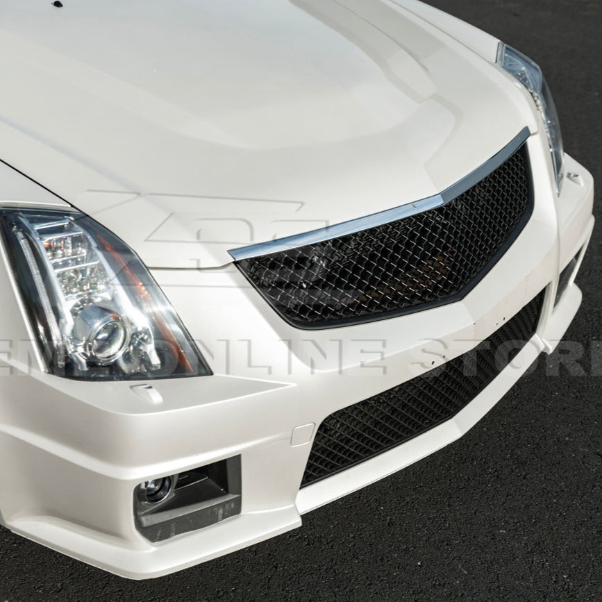 2009-15 Cadillac CTS-V Front Upper Lower Badgeless Grille image 9