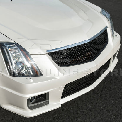 2009-15 Cadillac CTS-V Front Upper Lower Badgeless Grille image 9