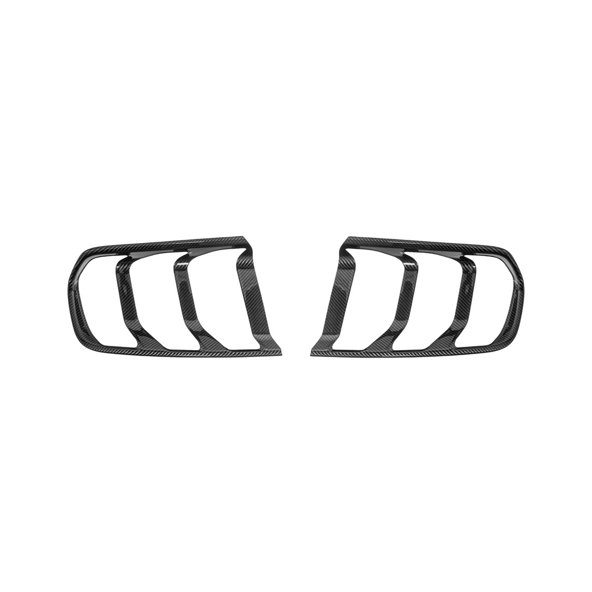 2015-17 Ford Mustang DRY CARBON FIBER Rear Tail Light Trim Bezel Cover Pair image 1