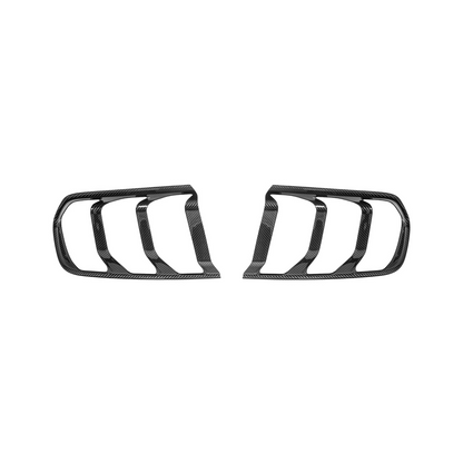 2015-17 Ford Mustang DRY CARBON FIBER Rear Tail Light Trim Bezel Cover Pair image 1