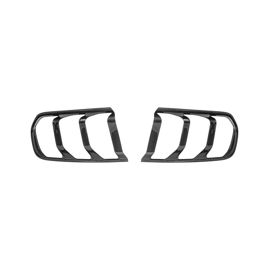 2015-17 Ford Mustang DRY CARBON FIBER Rear Tail Light Trim Bezel Cover Pair image 1