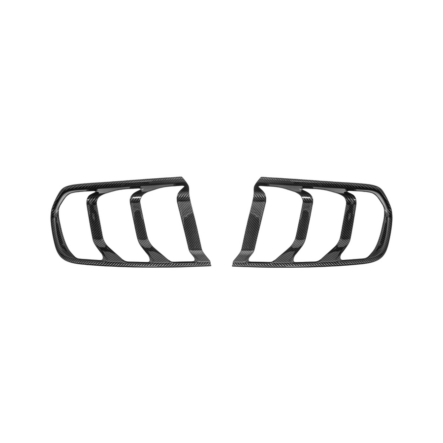 2015-17 Ford Mustang DRY CARBON FIBER Rear Tail Light Trim Bezel Cover Pair image 1