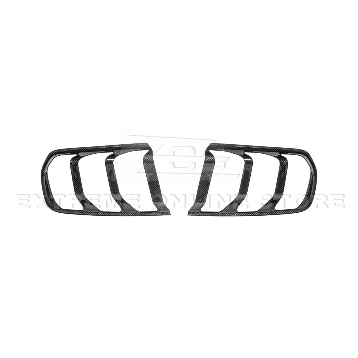 2015-17 Ford Mustang DRY CARBON FIBER Rear Tail Light Trim Bezel Cover Pair image 15