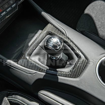 2024-Up Mustang DRY CARBON FIBER Gear Shift Panel Cover image 24