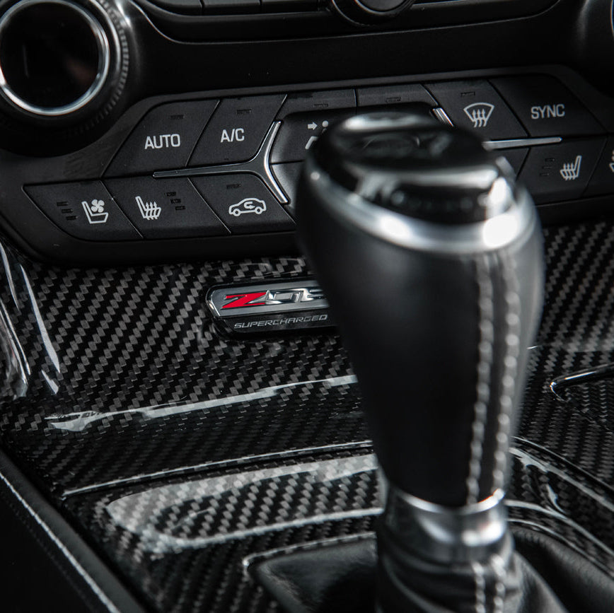 Corvette C7 | Carbon Fiber Center Console Bezel Cup Holder Trim Panel image 6