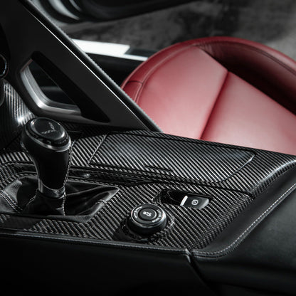 Corvette C7 | Carbon Fiber Center Console Bezel Cup Holder Trim Panel image 7